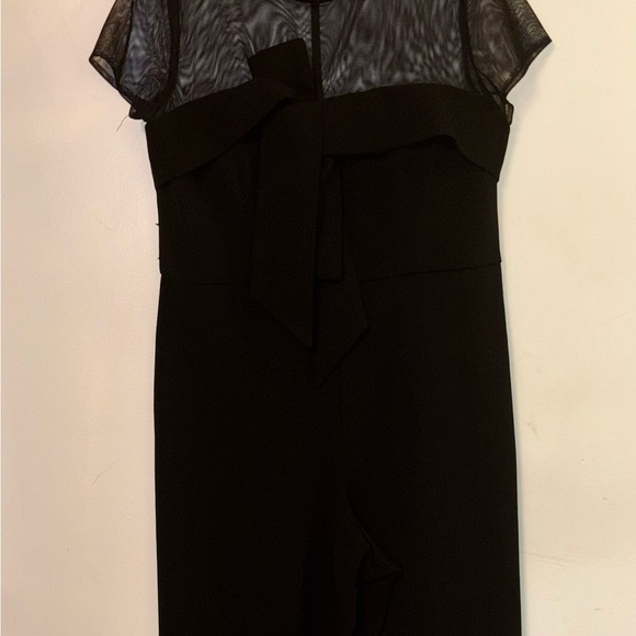 JS Collections Women’s Black Crepe Oversize Bow Jumpsuit Size 16 Festive Party - Picture 8 of 15